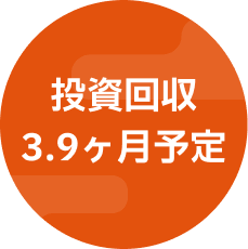 投資回収3.9ヶ月予定